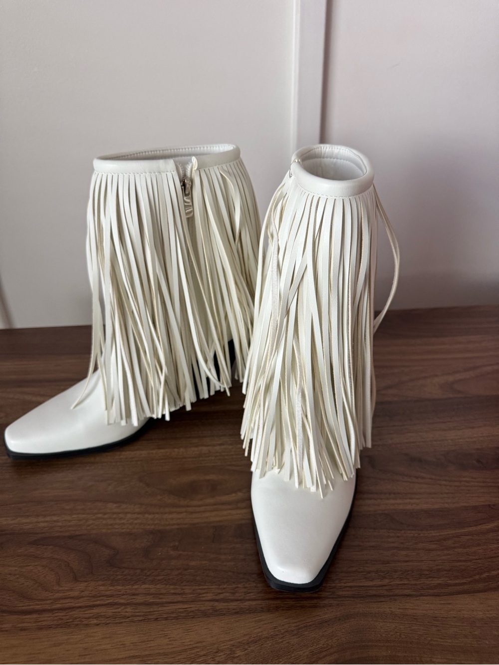 Azalea Wang Scarlett Fringe Western Ankle Boot
